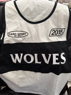 Darc Sport Black & White WOLVES Athletic Tank Large